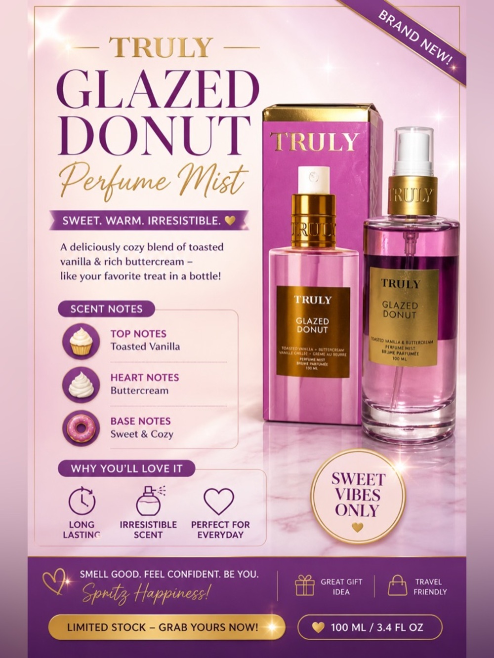 TRULY Glazed Donut Perfume Mist